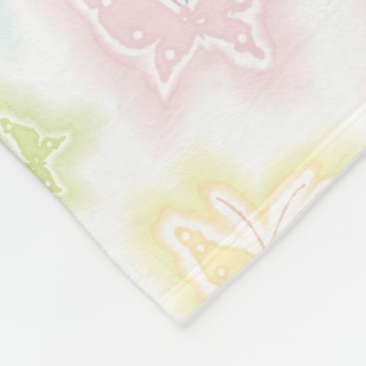 Achtergrond met vlinders in de waterverf fleece deken (Hoek)
