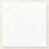 Achtergrond met vlinders in de waterverf glazen onderzetter (Achterkant)