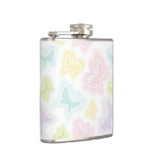 Achtergrond met vlinders in de waterverf heupfles (Rechts)