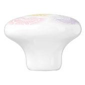 Achtergrond met vlinders in de waterverf keramische knop (Zijkant)