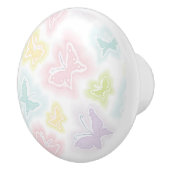 Achtergrond met vlinders in de waterverf keramische knop (Rechts)