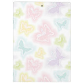 Achtergrond met vlinders in de waterverf klembord (Achterkant)