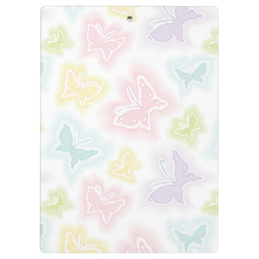 Achtergrond met vlinders in de waterverf klembord (Achterkant)