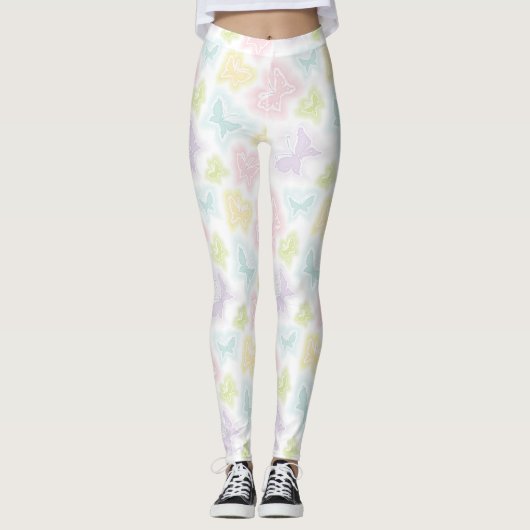 Achtergrond met vlinders in de waterverf leggings (Voorkant)
