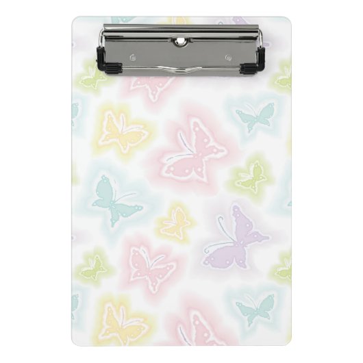 Achtergrond met vlinders in de waterverf mini klembord (Voorkant)