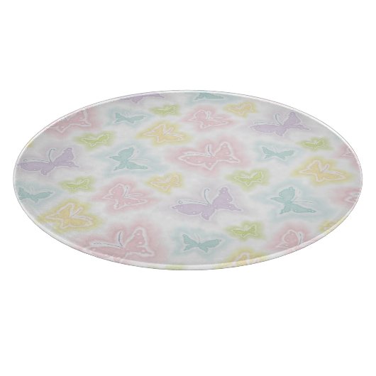 Achtergrond met vlinders in de waterverf snijplank (Hoek)