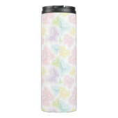 Achtergrond met vlinders in de waterverf thermosbeker (Achterkant)