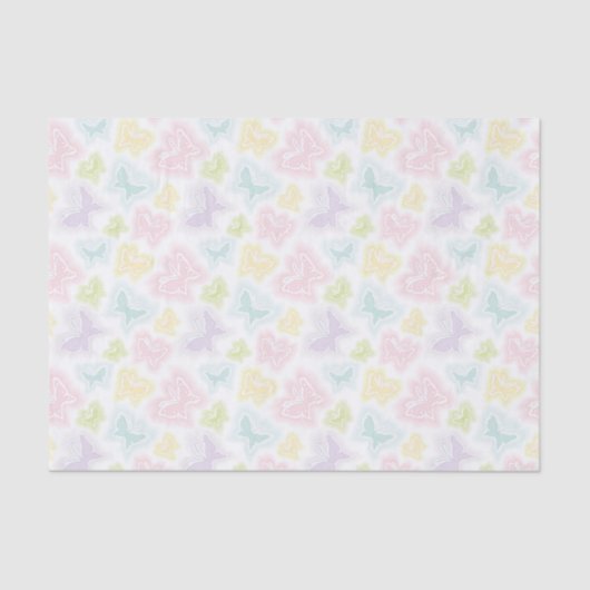 Achtergrond met vlinders in de waterverf tissuepapier (Voorkant)