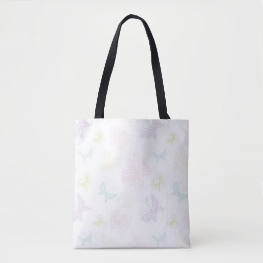 Achtergrond met vlinders in de waterverf tote bag (Voorkant)