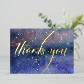    Achtergrond met waterverf modern goud hemels be Folie Feestdagenkaart (Staand Voorkant)