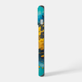 Achtergrond met waterverfspatten iPhone 15 case (Linkerkant)