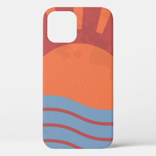  achtergrond met zee en zon. zomerretro Case-Mate iPhone case