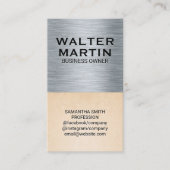 Achtergrond metaal en textuur visitekaartje (Voorkant)