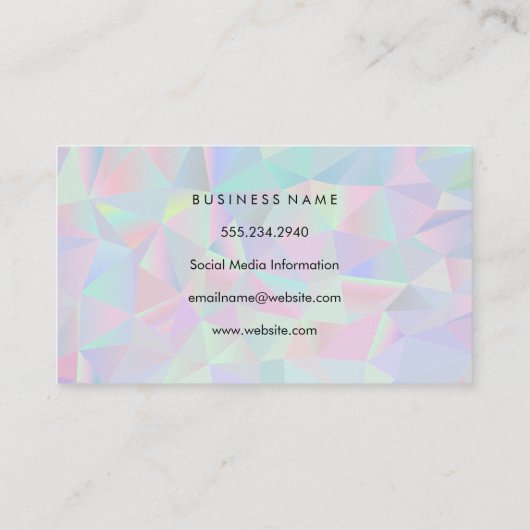 Achtergrond Metallic Retro Visitekaartje (Achterkant)