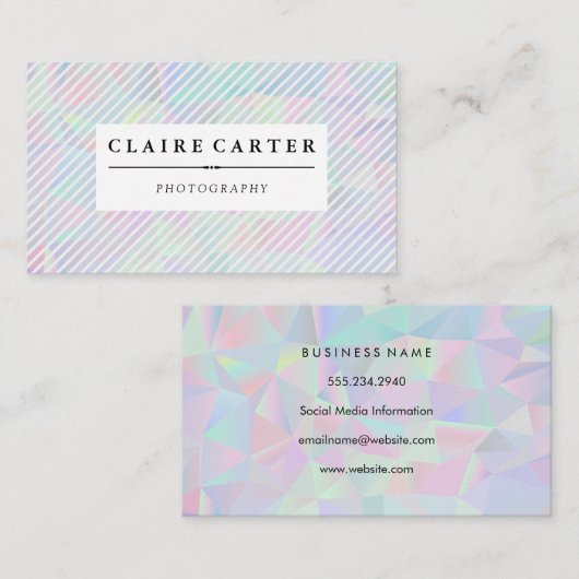 Achtergrond Metallic Retro Visitekaartje (Voorkant / Achterkant)