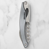 Achtergrond metallische faux zilverstructuur kurkentrekker (Achterkant)