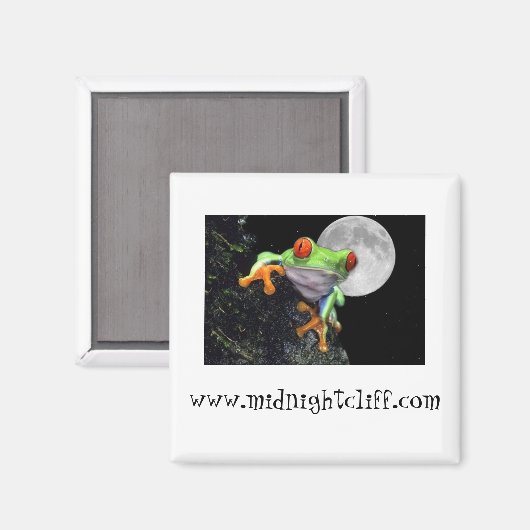 achtergrond midnight cliff kikker, www.midnightCli Magneet (Voorkant / Achterkant)