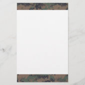 Achtergrond militair digitaal bos briefpapier (Voorkant)