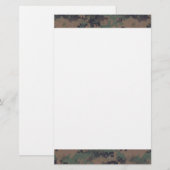 Achtergrond militair digitaal bos briefpapier (Voorkant / Achterkant)