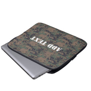 Achtergrond militair digitaal bos laptop sleeve