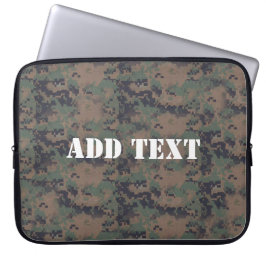 Achtergrond militair digitaal bos laptop sleeve