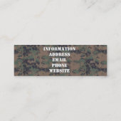 Achtergrond militair digitaal bos mini visitekaartje (Achterkant)