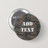 Achtergrond militair digitaal bos ronde button 5,7 cm (Voorkant /achterkant)
