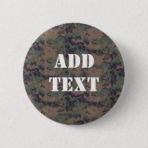 Achtergrond militair digitaal bos ronde button 5,7 cm