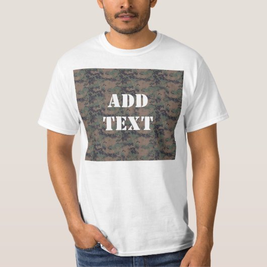 Achtergrond militair digitaal bos t-shirt (Voorkant)