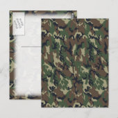 Achtergrond militaire boscamouflage briefkaart (Voorkant / Achterkant)
