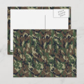 Achtergrond militaire boscamouflage briefkaart (Voorkant / Achterkant)