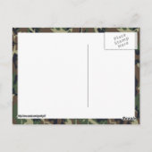 Achtergrond militaire boscamouflage briefkaart (Achterkant)