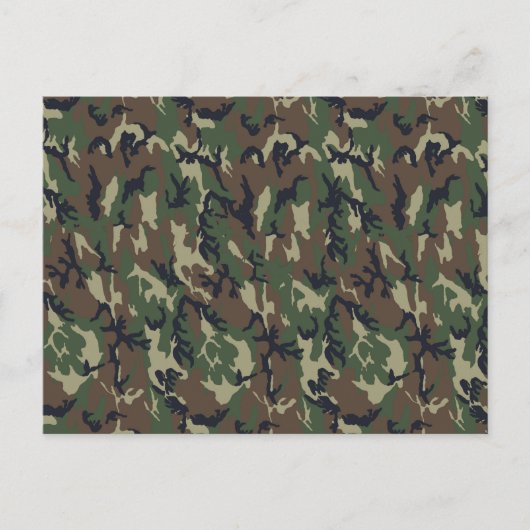 Achtergrond militaire boscamouflage briefkaart (Voorkant)