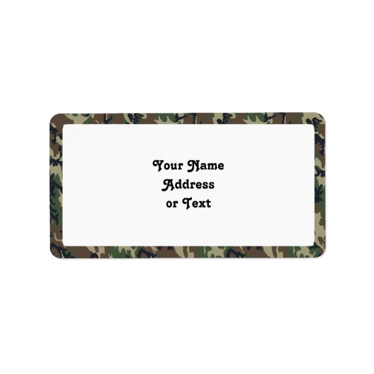 Achtergrond militaire boscamouflage etiket (Voorkant)