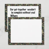 Achtergrond militaire boscamouflage kaart (Voorkant / Achterkant)