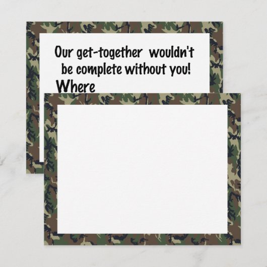 Achtergrond militaire boscamouflage kaart (Voorkant / Achterkant)