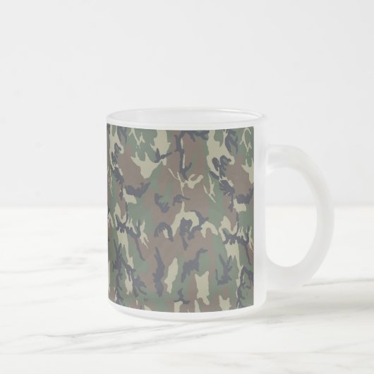 Achtergrond militaire boscamouflage matglas koffiemok (Rechts)