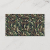 Achtergrond militaire boscamouflage visitekaartje (Achterkant)