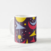 Achtergrond moderne kunst uit de midden eeuw. Abs Koffiemok (Voorkant links)