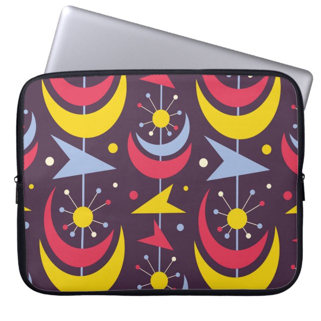 Achtergrond moderne  kunst uit de midden eeuw. Abs Laptop Sleeve (Voorkant)