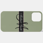 Achtergrond monogram Artichoke Color Case-Mate iPhone Case (Achterkant / Rechts)