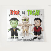 Achtergrond Monster Halloween Party Wandkleed (Voorkant (horizontaal))