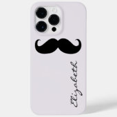 Achtergrond Mustache Plain Silver Case-Mate iPhone Case (Achterkant)
