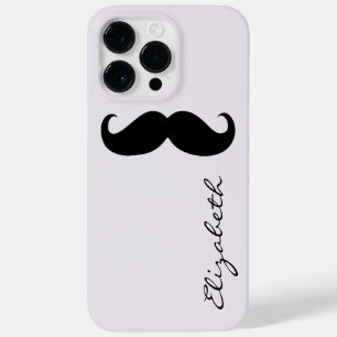 Achtergrond Mustache Plain Silver Case-Mate iPhone 14 Pro Max Hoesje