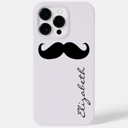 Achtergrond Mustache Plain Silver Case-Mate iPhone Case (Achterkant)