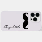 Achtergrond Mustache Plain Silver Case-Mate iPhone Case (Achterkant (horizontaal))