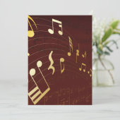 Achtergrond muzieknotities kaart (Staand voorkant)
