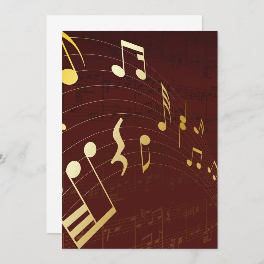 Achtergrond muzieknotities kaart (Voorkant / Achterkant)
