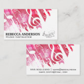 Achtergrond muzieknotities | Muzikant Visitekaartje (Voorkant / Achterkant)