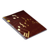 Achtergrond muzieknotities notitieboek (Rechterzijde)